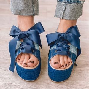 Samantha Espadrilles Denim Size 8